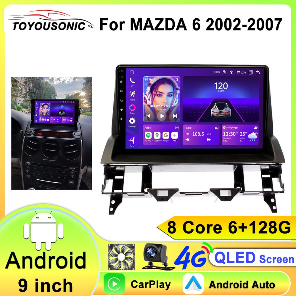 Для Mazda 6 2002 2003 2004 2005 2006 2007 2008 Android Auto Wireless Carplay Мультимедийный Видео Плеер WIFI Автомобильное Радио GPS