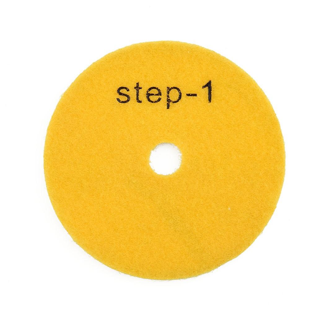 Инструменты Полировальный диск для сухой/мокрой полировки 100 мм 3-шаговый полировальный диск