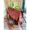 Vintage Leather Bag Men's Messenger Shoulder Laptop Briefcase Handmade Leather Bag ( Free Gift Sling Brown Bag Size - 9 X 7 X 3 In )