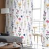 Тюлевые шторы с акварельными цветами и листьями для гостиной, прозрачные занавески для спальни, рождественские жалюзи, вуаль, шторы