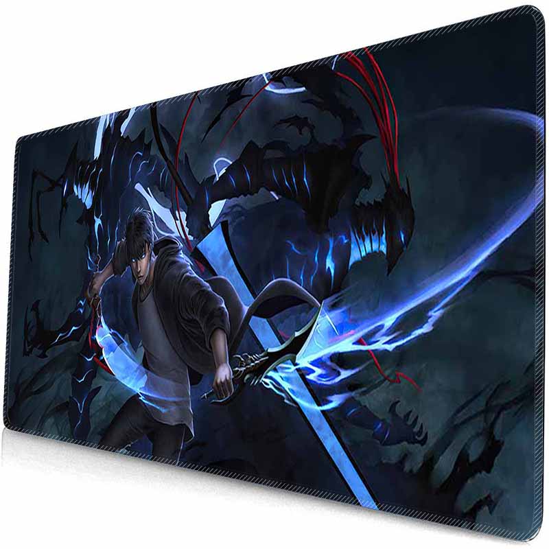 Игровой большой коврик для мыши S_Solo Levelings Резиновый коврик для мыши Аниме Игровой коврик для мыши Игровой HD-печать Подставка для клавиатуры Нескользящий коврик для стола