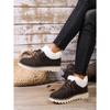 2025 New Lace-up Plush Plush Cotton Shoes Large Size Round Toe Platform Sole Warm Snow Boots for Women