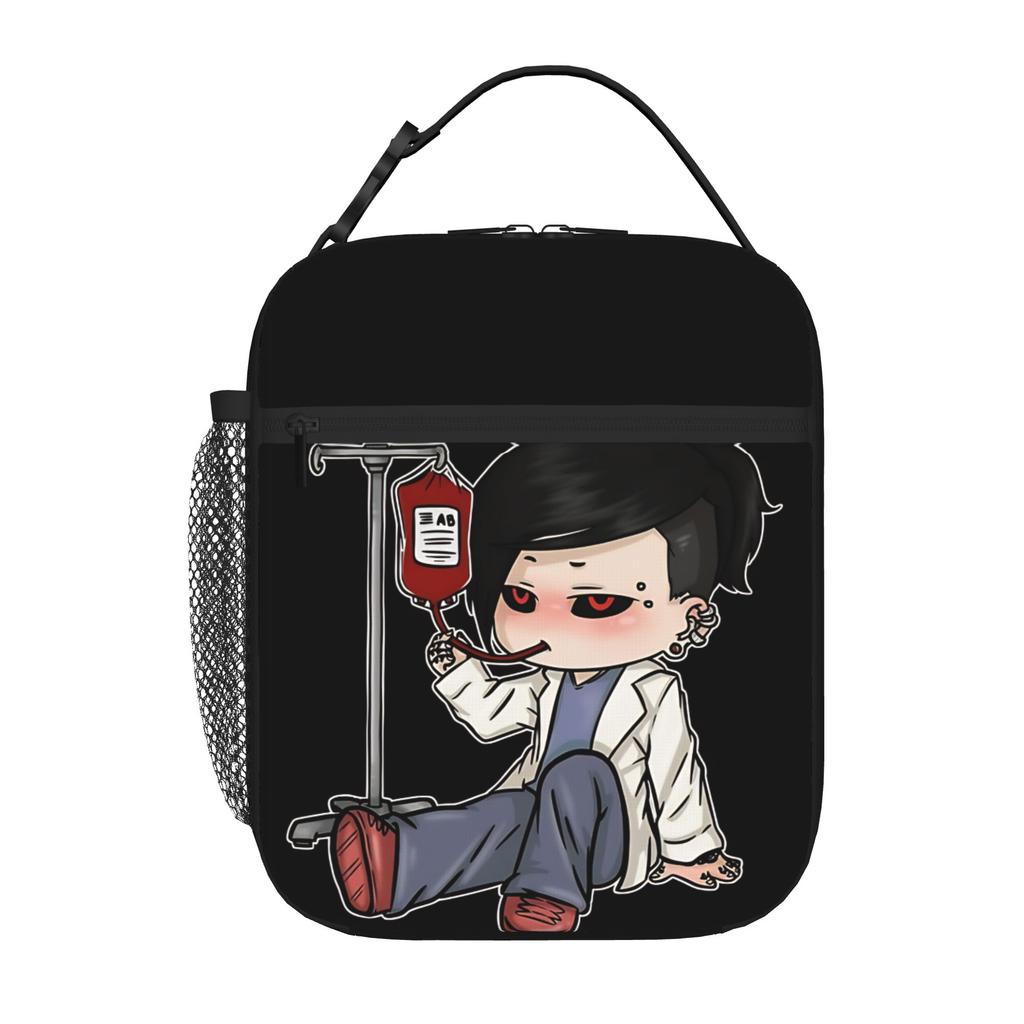 1 Piece Portable Lunch Container grunge creepy monster Zipper Closure Durable Pocket Ghoul For Lunch Box Bag