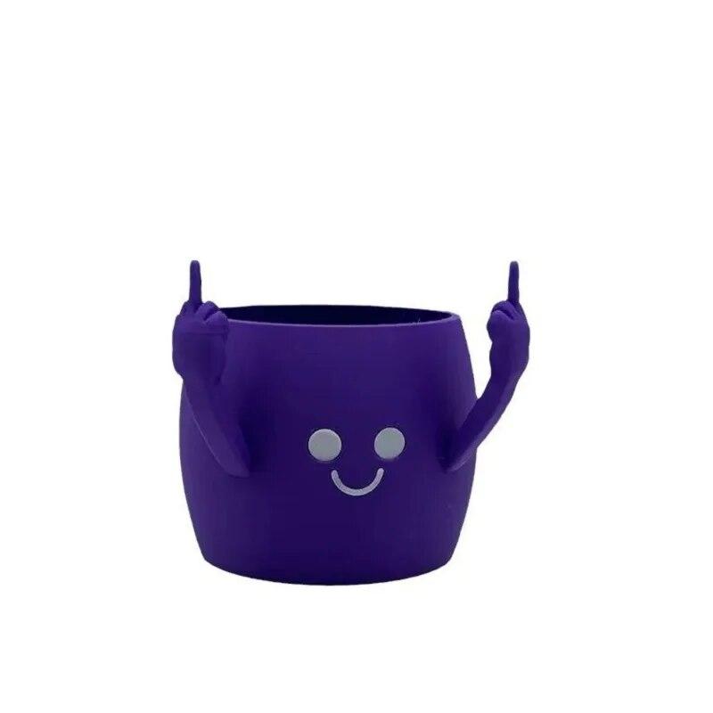 Держатель для карандашей на средний палец, настольный органайзер, забавная чашка для ручек, держатель для кистей для макияжа, уникальный настольный орган для творчества