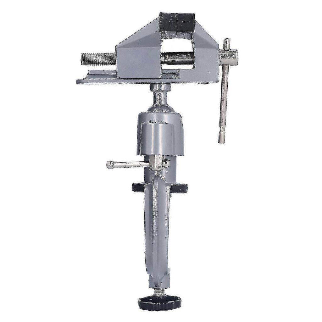 Universal bench vise, made of aluminum alloy, 360° rotating, small and stable, suitable for woodworking and gardening.