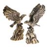 1Pc Antique Copper Eagle Statue Small Ornaments Vintage Brass Animal Figurines Crafts Desk Home Decorations Accessories Gifts