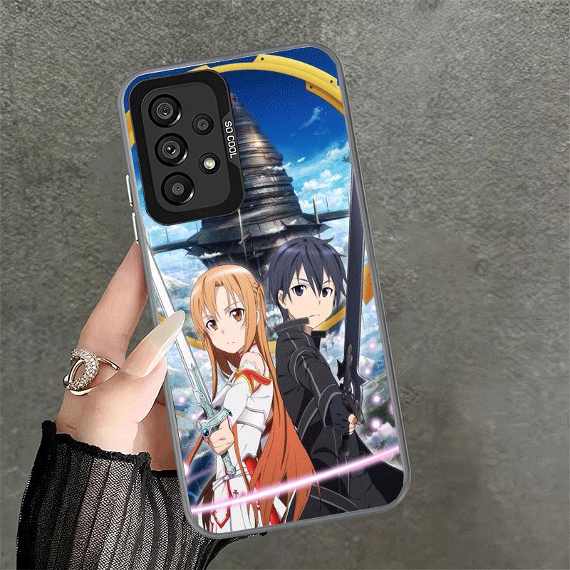 Ударопрочный чехол для телефона с изображением из аниме Sword Art Online для Samsung A17 A16 A15 A14 A37 A57 A36 A56 A26 A35 A55 A25 A34 A54 A24 A13 A23 A33