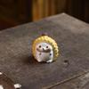 Yixing Zisha Tea Pet: Durian Hedgehog, Cat & Piglet Lid Rest - Cute, Nurturable Ornament for Tea Play