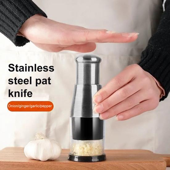 1/2 шт. Чеснокодавка из нержавеющей стали, ручной измельчитель продуктов, легко моется, измельчитель лука, противоскользящая ручка, измельчитель орехов, овощерезка