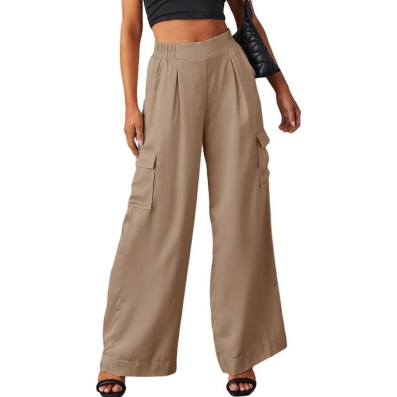 Women's New Summer New Casual Trousers High Waisted Wide Leg Work Trousers Trousers