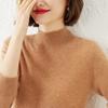 Women Cashmere Winter Half Turtleneck Sweaters Loose Wool Knitted Pullovers Female Knitwear
