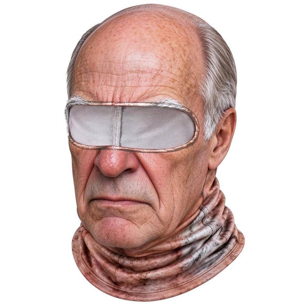 3D Face Printed Old Man Balaclava Face Mask White Mustache Ski Mask Hood Novelty Headwear For Men