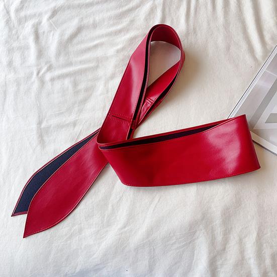 Женский ремень из искусственной кожи с широкими полями, ретро-дизайн, завязывающийся пояс, платья, пальто, завязывающийся пояс, универсальный аксессуар