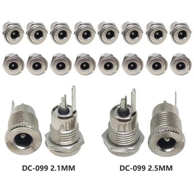 10/50 шт DC099 DC разъем питания гнездо 5.5*2.1 5.5*2.5 мм женский панельный разъем металлический DC-099 11 мм