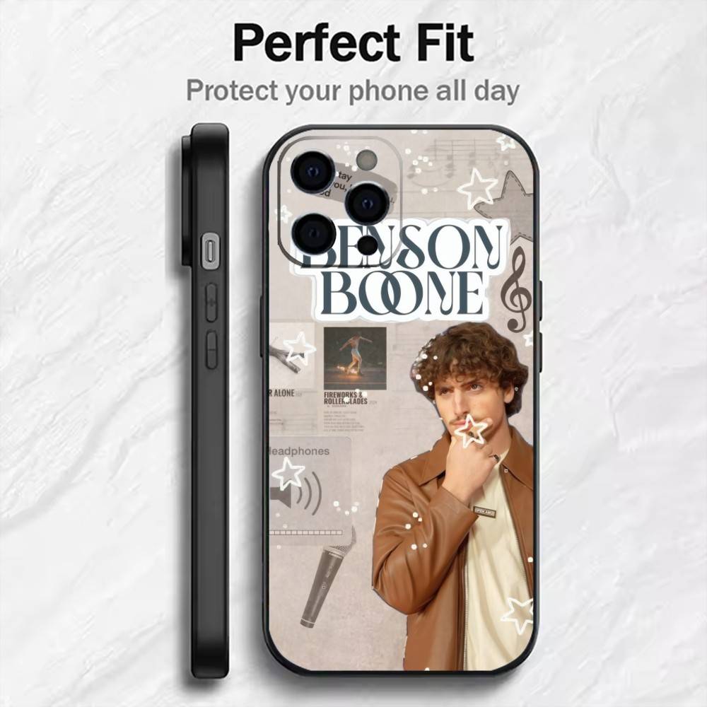 Фан-арт B-Boone-e Bear BensonS Чехол для телефона Для iPhone17,16,15,14,13,12 Plus,Max Мягкий силиконовый Черный чехол