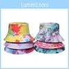 Tie Dye Fisherman Hat Sun Protection Hat Ink Wash Dye Bucket Hat Summer Unisex Fashion