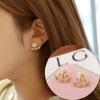 1Pair Chrysanthemum Earrings Women Flower Earring Couple Engagement Gift