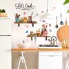 Мультяшный декор для кухни, наклейки на стену, съемные водонепроницаемые наклейки на стены, ручная роспись, ПВХ, настенные постеры, украшение для столовой