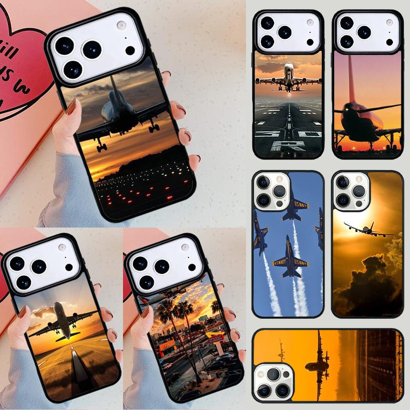 Чехол для телефона с изображением самолета для iPhone 17 Air 14 15 13 12 Max Чехол для Apple 14 15 16 16e 11 Pro Max Plus Coque