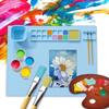 Silicone Painting Mat With Magnetic Collapsible Cup For Children Non-slip Art Painting Mat Clay DIY Educational Toy Gift