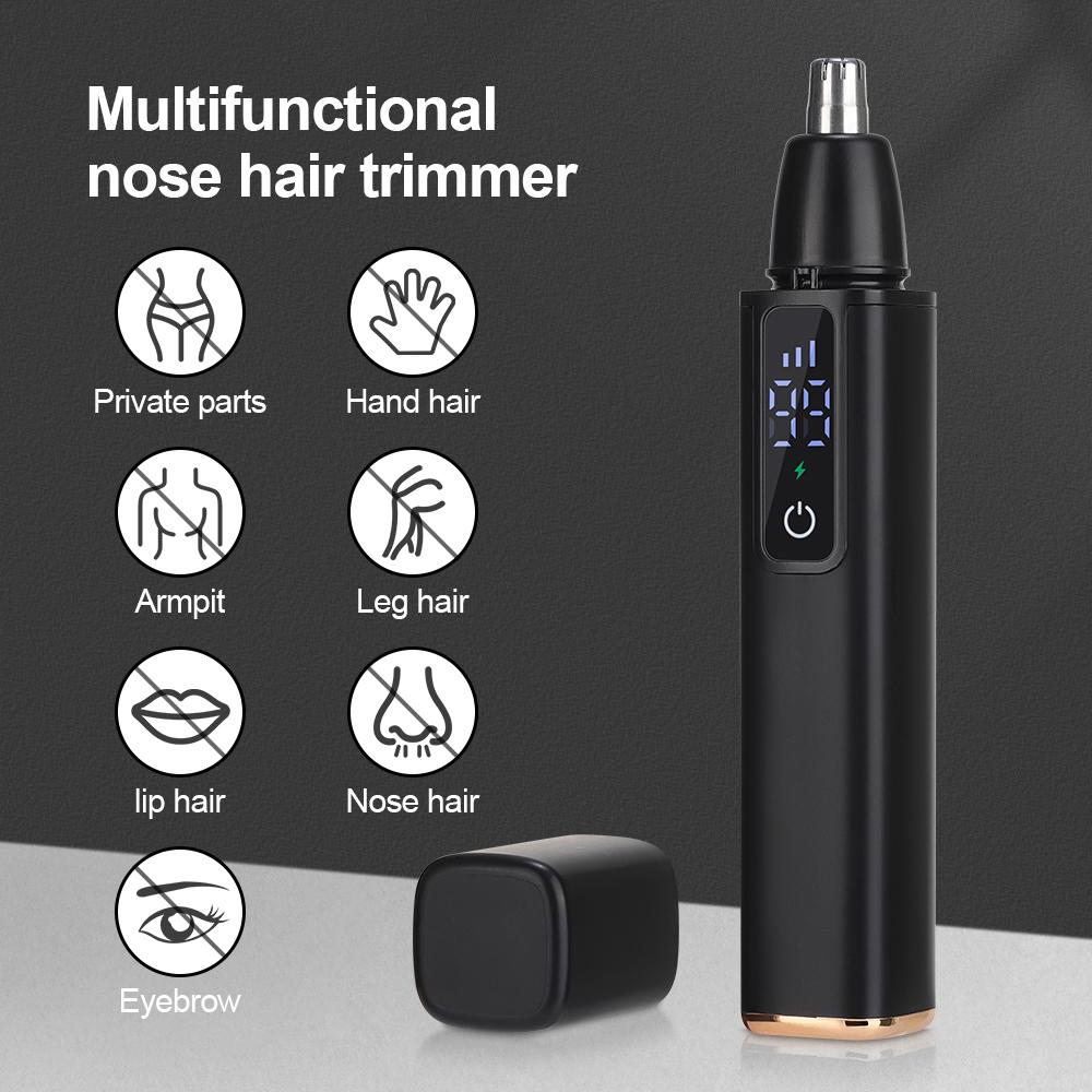 Electric Nose Hair Trimmer for Men Women High Speed Motor Hair Remover Lips Eyebrows Razor R Type Cutter Head Trimmer for Nose