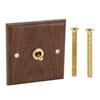 Antique Decoration Toggle Switch Retro Single Toggle Switch 250V with Hand Made Wood Walnut Wall