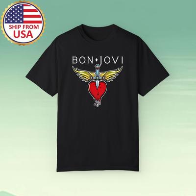 BON JOVI Heart Break Мужской#039;s Черный Размер S5XL Унисекс Футболка