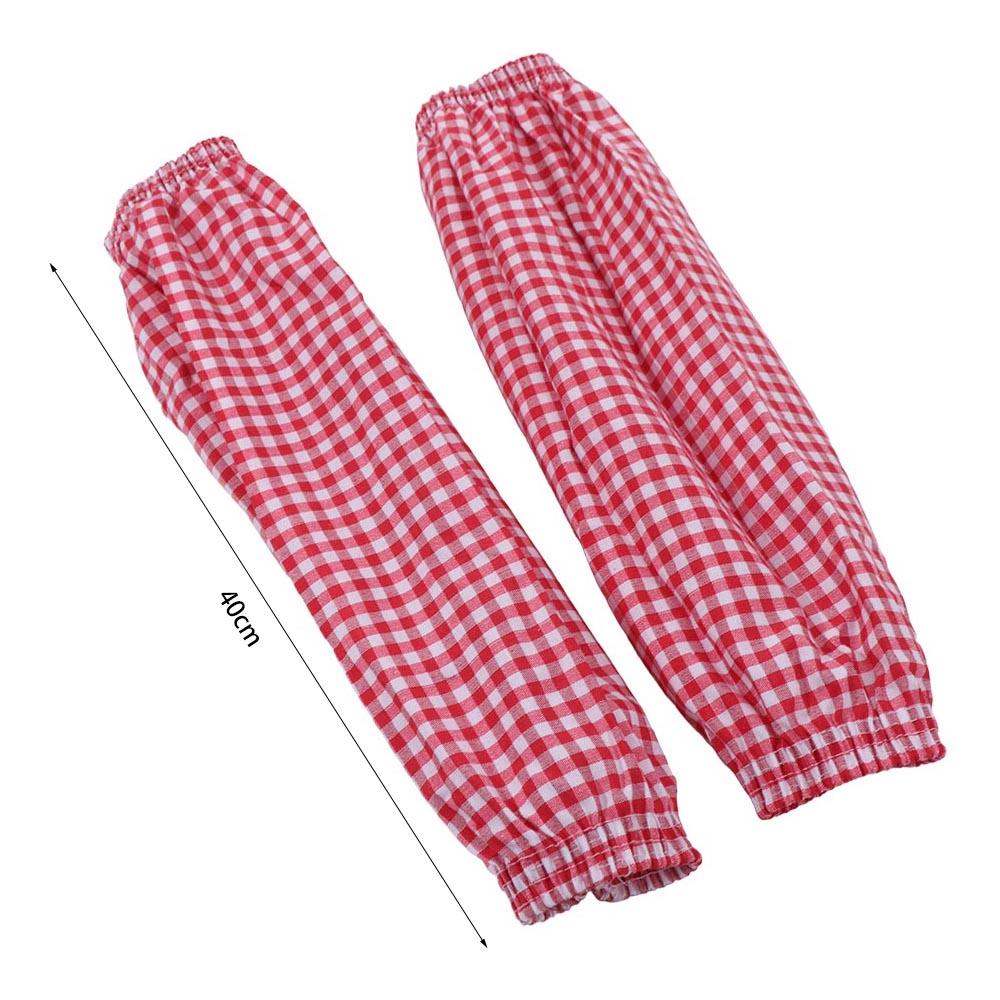 Dustproof Lattice Arm Sleeves Cotton Arm Cover Breathable Arm Warmer Driving