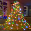 16 Strands 2M Christmas Tree Waterfall Hanging Garland Lights 400 LED Christmas Tree Fairy Lights Outdoor Waterfall String Light