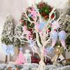 Tree Ornament Festive Winter Acrylic Christmas Ornaments Colorful Snowflake Ballerina Dancer Feather for Xmas Tree Decor