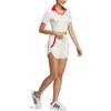 adidas Совместные брендированные спортивные шорты Originals X NoTitle FW23 с контрастными карманами и завязками, женские брюки молочно-белого цвета IN1072