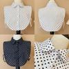 Fake Collar, Women'S Shirt, Fake Collar, Black And White Polka Dot Doll Collar, Bottom Inside, Shirt Collar.
