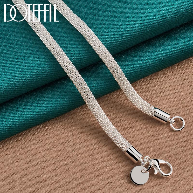 925 Sterling Silver Snake Chain Heart Necklace Fashion Wedding Jewelry
