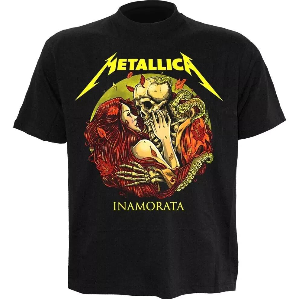 Metallica Inamorata Черная Хлопковая Рок-Футболка Унисекс Размер S-4XL Унисекс Футболка