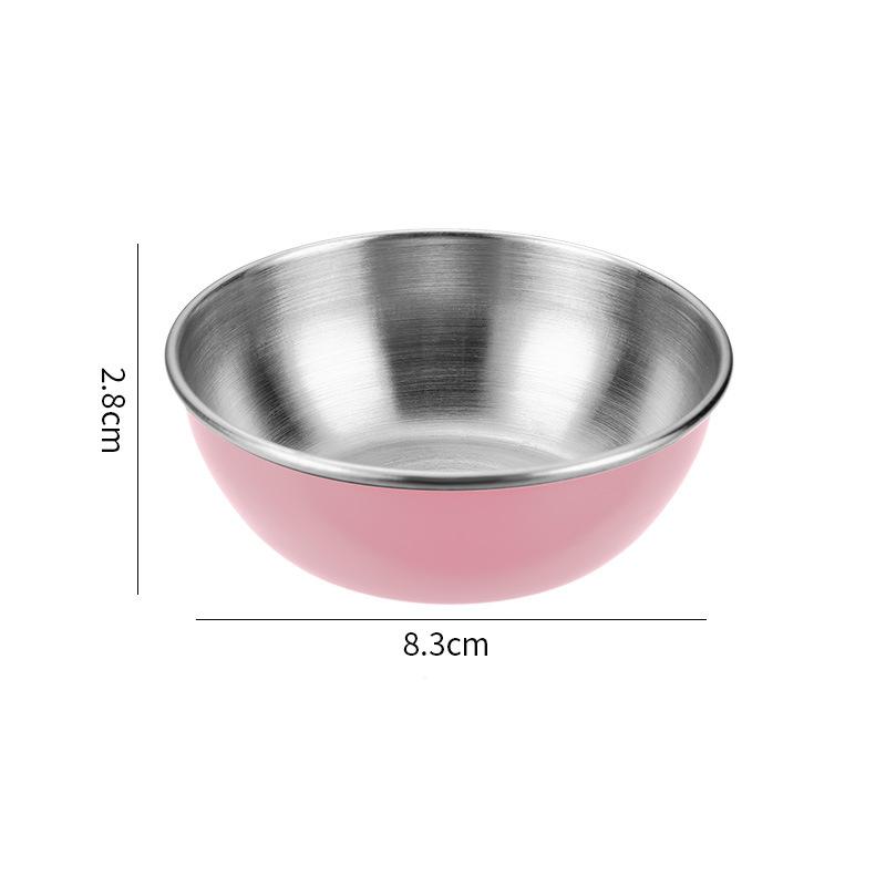 Round Small Sauce Dish Stainless Steel Seasoning Plates Dipping Bowl Appetizer Serving Tray Vinegar Soy Saucer Kitchen Tableware