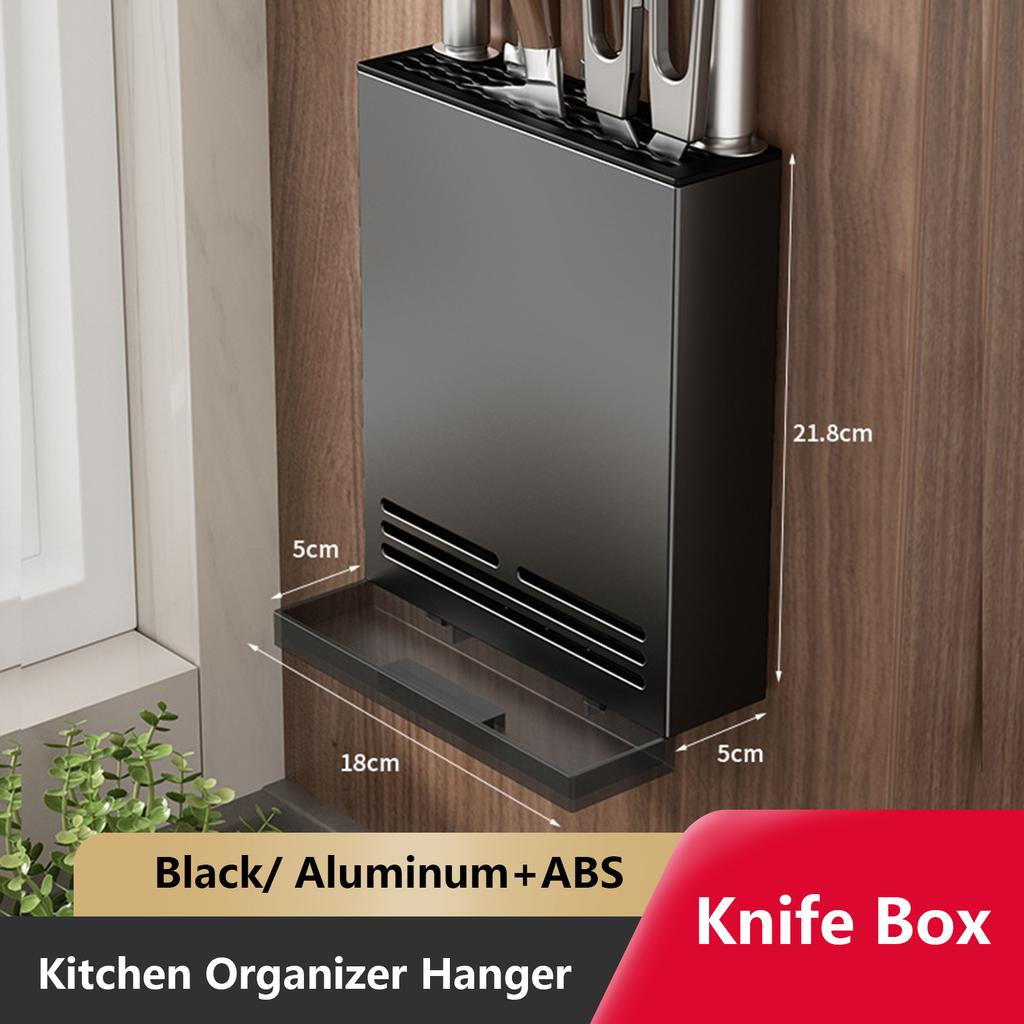 Кухонный держатель для ножей, настенный органайзер, подставка для ложек и палочек для еды, подвесные органайзеры из алюминия