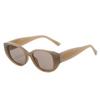 New Luxury Retro Gradient Oval Women Sunglasses  Brand Design Personality Brown Versatile Men Sun Glasses Uv400