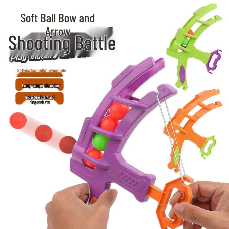 Radish Soft Ball Bow & Arrow: Parent-Child Interactive Shooting Toy with Elastic Plastic Target