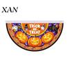 Outdoor Halloween Decorations Semi Circle Bunting Banner, Pumpkin Bat Porch Yard Decor, Durable Event Banner Spooky Festive Hanging Flag for