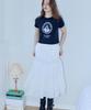 Marot Shirred Frill Long Skirt_White