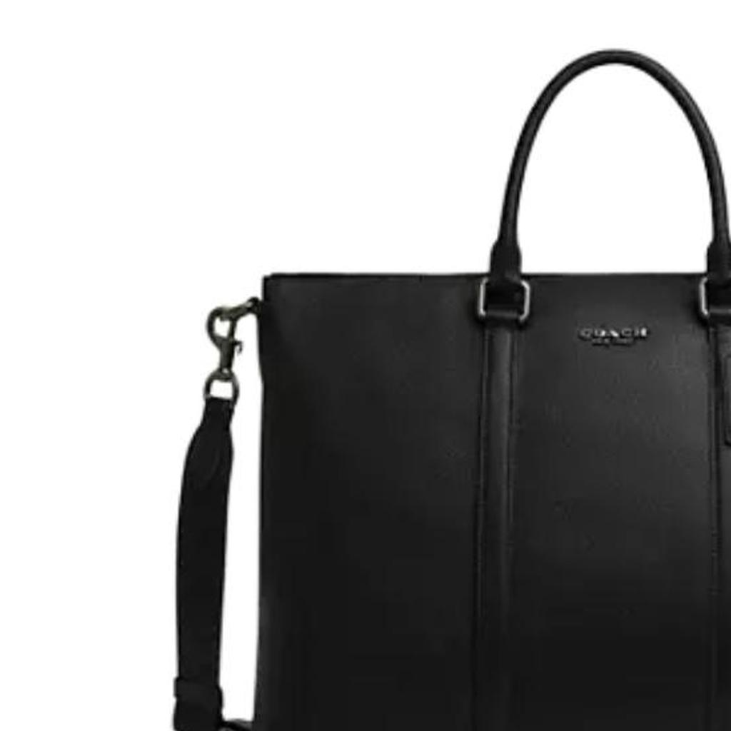 Coach 42 Молния с логотипом Портфель из фактурной кожи Большой мужской портфель Черный CY769-QBBK