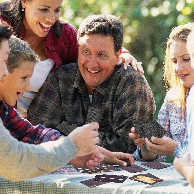 Высокое качество, 1 комплект, покерные карты с черным фольгированным покрытием, водонепроницаемые игральные карты, ограниченная серия, коллекция Magic Poker, креативный подарок