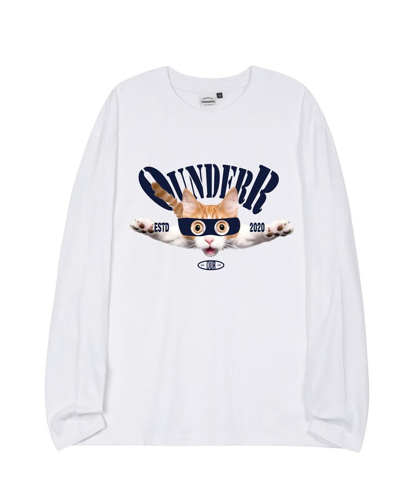 OUNDERR Happy Cat Oversized Long Sleeve 4 Colors