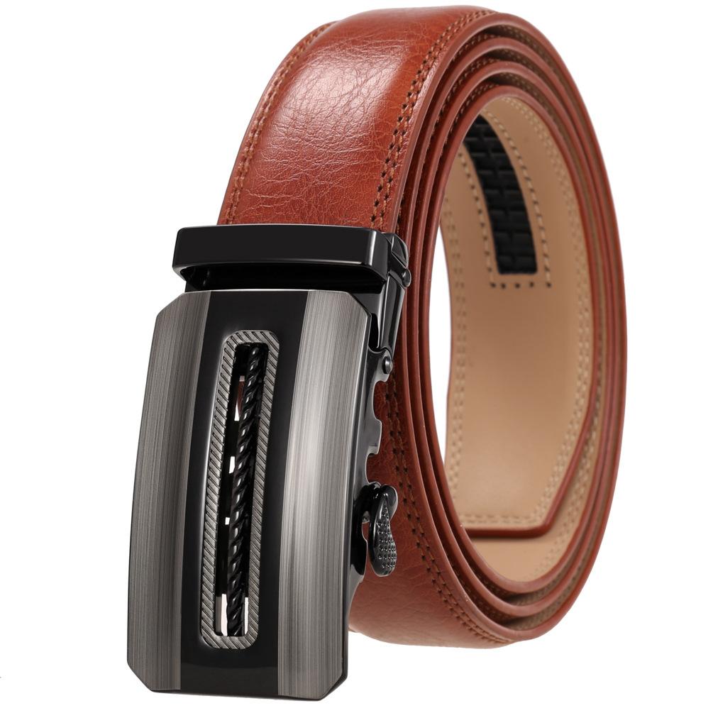 1Pcs Casual Men'S Belt, Fashion Casual Business Cowhide Belt, Automatic Buckle Belt Ly36-40 3688-1