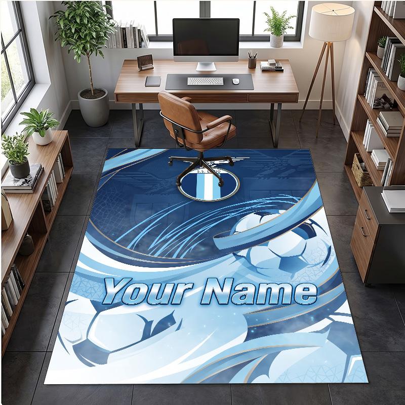 Crystal Velvet Rug Lazio FC Print Custom Name Text Floor Mat Home Decor
