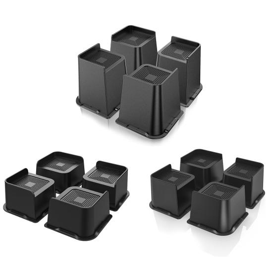 4 шт. подставки для кровати 2/3/4 дюйма, подъемные опоры, 5000 фунтов, сверхмощные мебельные подставки, подставки для высоты стола для стула, дивана, стола