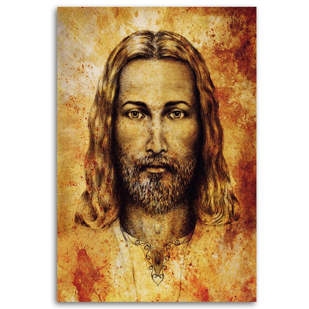 Canvas Print, Shroud of Turin Face of Jesus Christ