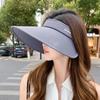 Женская летняя двусторонняя солнцезащитная шляпа в корейском стиле из ледяного шелка с защитой от УФ-лучей, универсальная уличная шляпа с увеличенными полями
