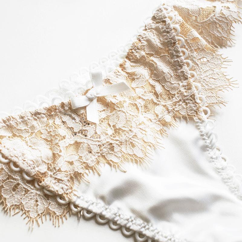 CINOON Sexy Eyelashes Lace Panties Women Underwear Low-waist Lingerie Embroidery Breathable Underpants Female G String Intimates