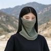 Наружный защитный экран для лица, солнцезащитный чехол из ледяного шелка для лица, шеи и ключиц, эластичная петля для ушей, солнцезащитный козырек для глаз для использования на открытом воздухе летом
